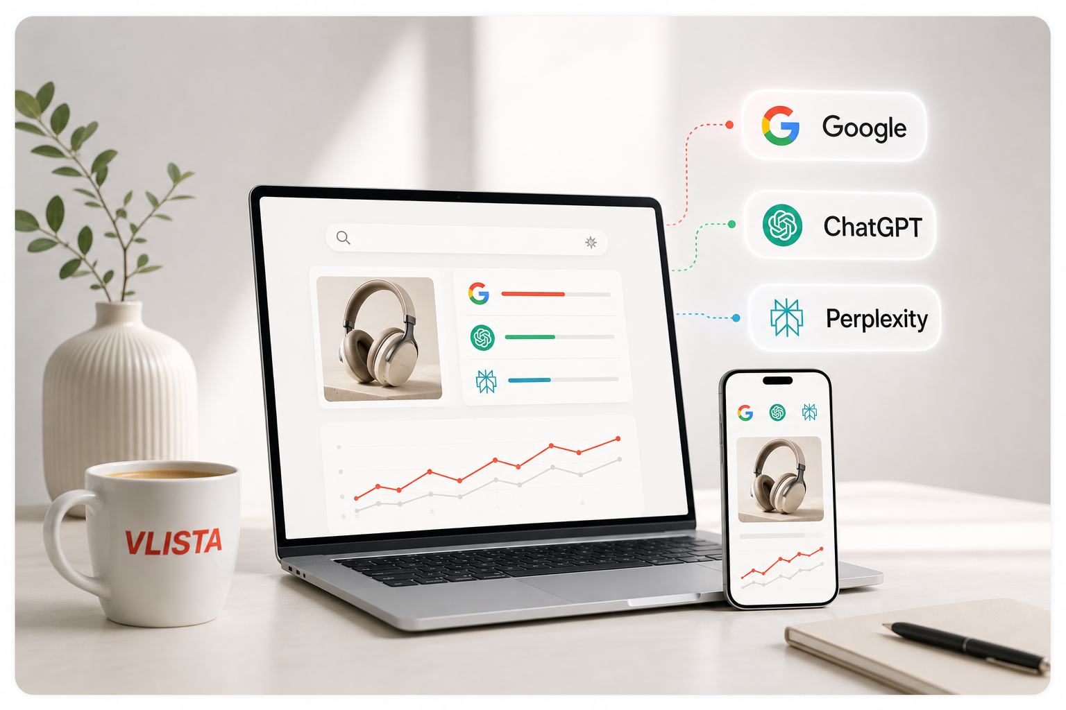 Sichtbarkeits-Dashboard für Google, ChatGPT, Perplexity und KI-Suchsysteme