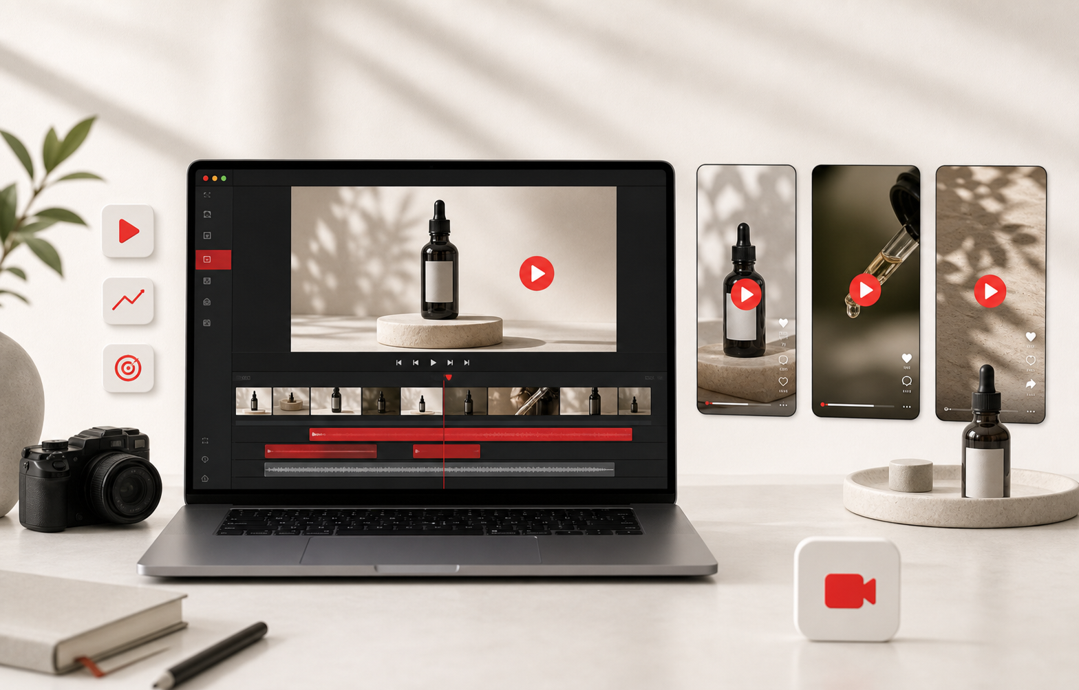 KI-Marketing-System mit Videoformaten, Social Media und Kampagnenstruktur